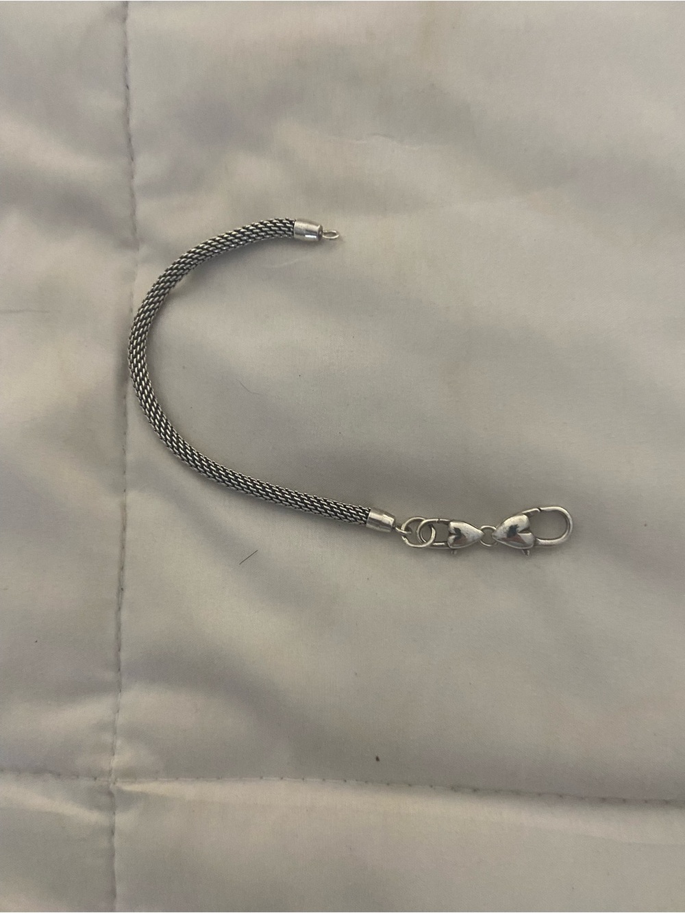 Men's Silver-Tone Mesh Chain Bracelet - Classic Minimalist
